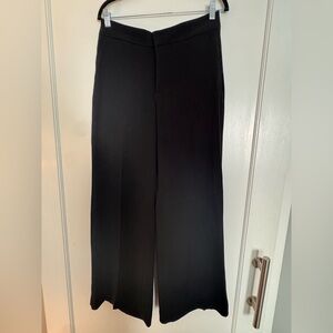 Banana Republic High Rise Wide Leg Washable Stretch Black Tailored Trousers